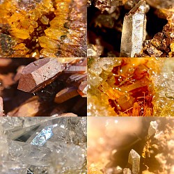 鉱物採集。　　　　　水晶たち。